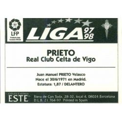Prieto Celta Vigo Ediciones Este 1997-98