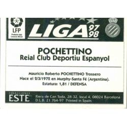 Pochettino Espanyol Ediciones Este 1997-98