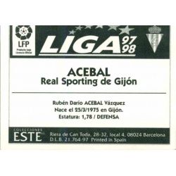 Acebal Sporting Gijon Ediciones Este 1997-98