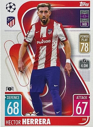 Soccer Trading Cards Hector Herrera Atlético Madrid Topps Match