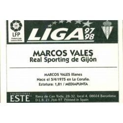 Marcos Vales Sporting Gijon Ediciones Este 1997-98
