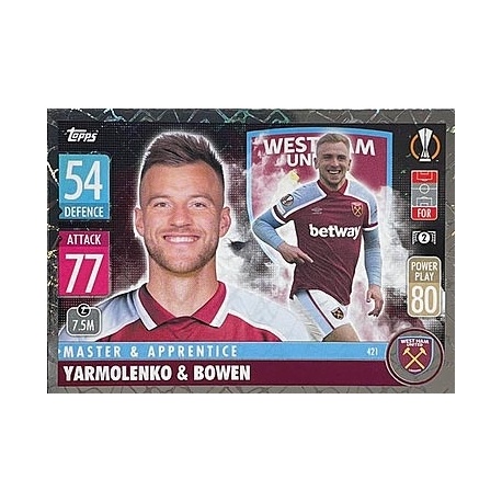 Andrey Yarmolenko - Jarrod Bowen Master & Apprentice West Ham United 421