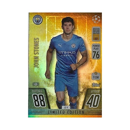 John Stones Limited Edition Gold Manchester City LE4