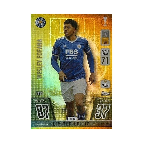 Wesley Fofana Limited Edition Gold Leicester City LE10