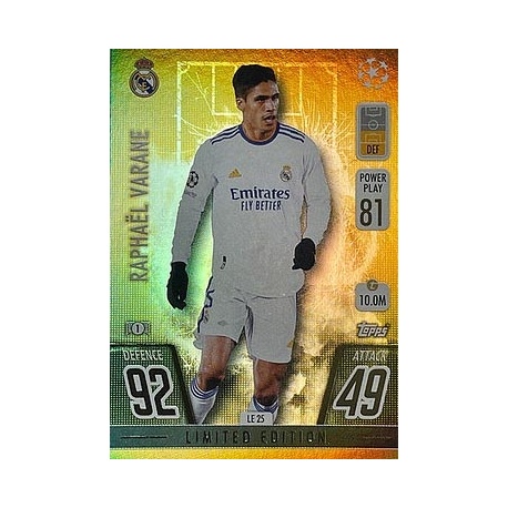 Raphael Varane Limited Edition Gold Real Madrid LE25