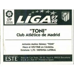 Toni Atletico De Madrid Ediciones Este 1997-98