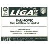 Paunovic Atletico De Madrid Ediciones Este 1997-98