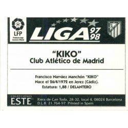 Kiko Atletico De Madrid Ediciones Este 1997-98