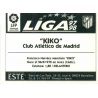 Kiko Atletico De Madrid Ediciones Este 1997-98