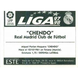 Chendo Real Madrid Ediciones Este 1997-98