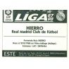 Hierro Real Madrid Ediciones Este 1997-98