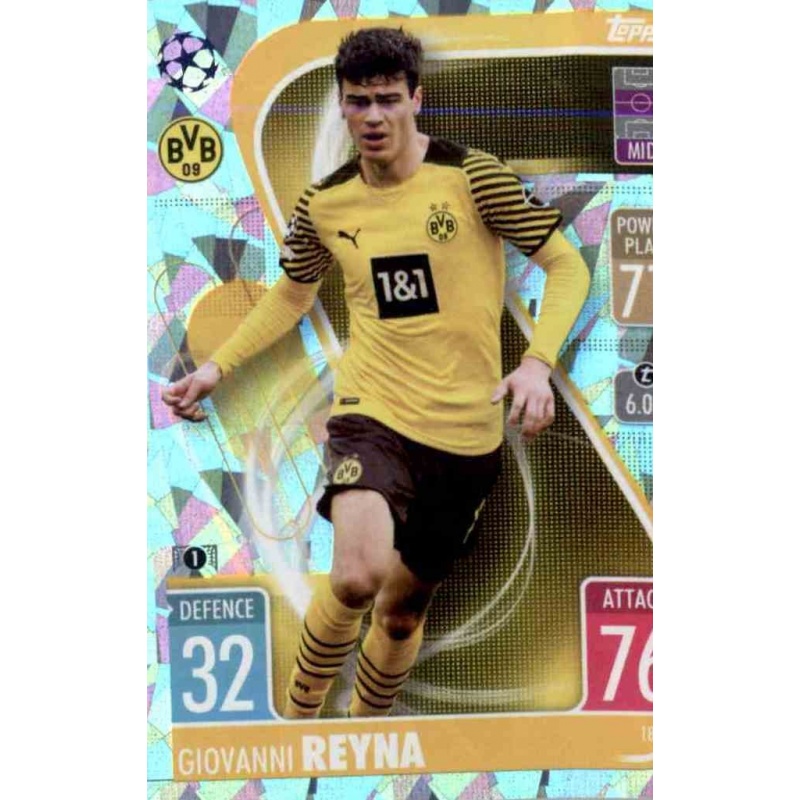 Tarjeta de Topps UCL Living Set 180-Giovanni Reyna-Borussia Dortmund