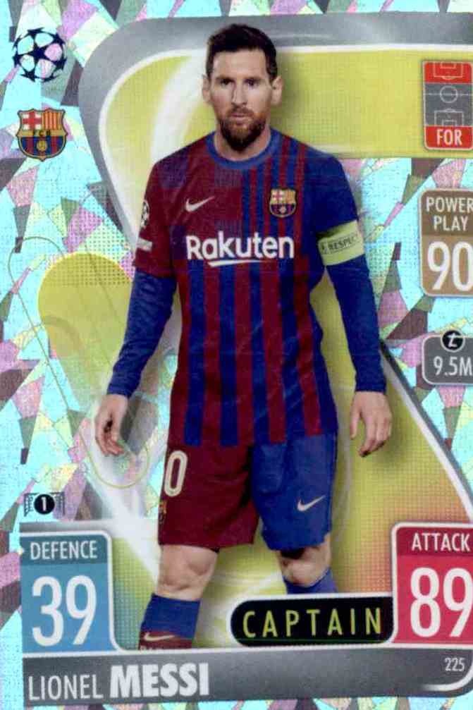 2021-22 Topps Match Attax UEFA UCL #225 LIONEL MESSI Base Card FC Barcelona 