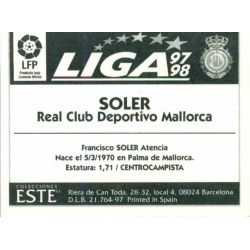 Soler Mallorca Ediciones Este 1997-98