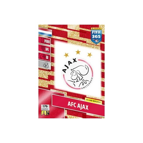 ADRENALYN XL FIFA 365 2022 PANINI N.176 CLUB BADGE AJAX CARD 