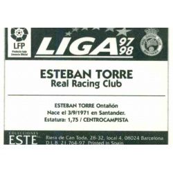 Esteban Torre Racing Santander Baja Ediciones Este 1997-98