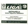 Giovanella Salamanca Ediciones Este 1997-98