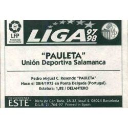Pauleta Salamanca Ediciones Este 1997-98