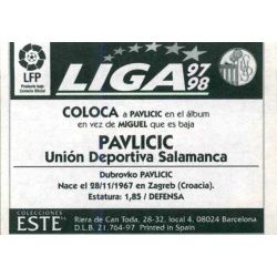 Pavlicic Salamanca Coloca Ediciones Este 1997-98