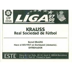 Bernd Krauss Real Sociedad Ediciones Este 1997-98