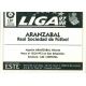 Aranzábal Real Sociedad Ediciones Este 1997-98