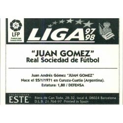 Juan Gómez Real Sociedad Ediciones Este 1997-98
