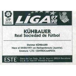 Kühbauer Real Sociedad Ediciones Este 1997-98