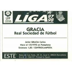 Gracia Real Sociedad Ediciones Este 1997-98