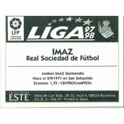 Imaz Real Sociedad Ediciones Este 1997-98