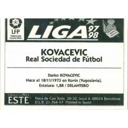 Kovacevic Real Sociedad Ediciones Este 1997-98