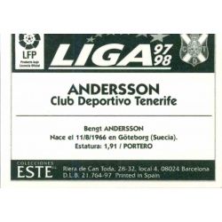 Andersson Tenerife Ediciones Este 1997-98