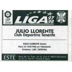 Llorente Tenerife Ediciones Este 1997-98