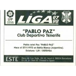 Pablo Paz Tenerife Ediciones Este 1997-98