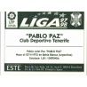 Pablo Paz Tenerife Ediciones Este 1997-98
