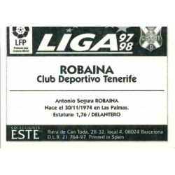 Robaina Tenerife Ediciones Este 1997-98