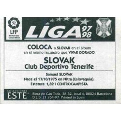 Slovak Tenerife Coloca Ediciones Este 1997-98