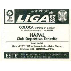 Hapal Tenerife Coloca Ediciones Este 1997-98