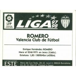 Romero Valencia Baja Ediciones Este 1997-98
