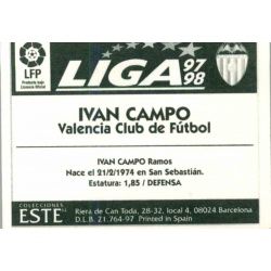 Iván Campo Valencia Baja Ediciones Este 1997-98