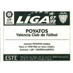 Poyatos Valencia Ediciones Este 1997-98