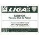 Farinós Valencia Baja Ediciones Este 1997-98