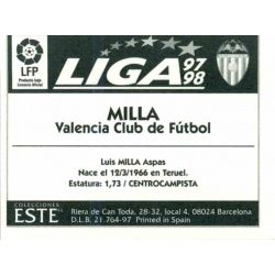 Milla Valencia Ediciones Este 1997-98