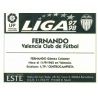 Fernando Valencia Ediciones Este 1997-98