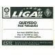 Quevedo Valladolid Ediciones Este 1997-98