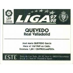 Quevedo Valladolid Ediciones Este 1997-98