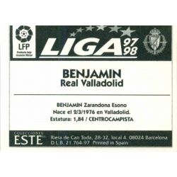 Benjamín Valladolid Ediciones Este 1997-98