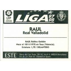 Raúl Valladolid Ediciones Este 1997-98