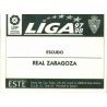 Emblem Zaragoza Ediciones Este 1997-98