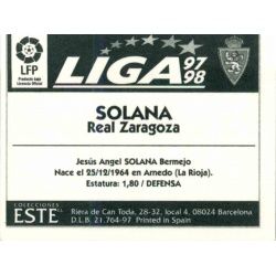 Solana Zaragoza Ediciones Este 1997-98
