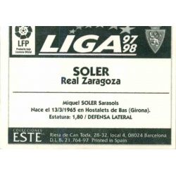 Soler Zaragoza Baja Ediciones Este 1997-98